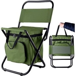 Verk 01681 Kempingová skladacia stolička s termo taškou zelená