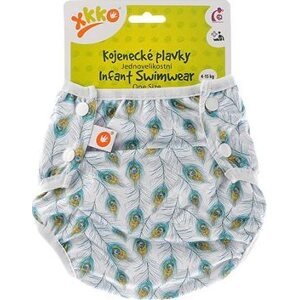 XKKO Jednovelikostní kojenecké plavky Peacock Feathers