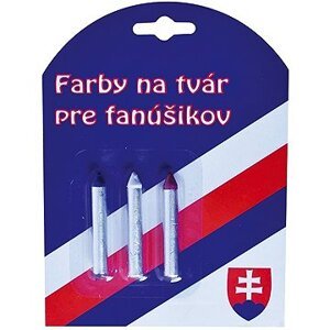SPORTTEAM® Farby na tvár SR2, ceruzky 2× 3 ks