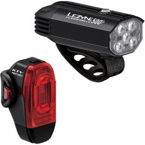 Lezyne Fusion Drive 500+/ KTV Drive Pro+ Pair Satin Black/Black