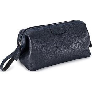 Truefitt & Hill Gentleman's Washbag, kožená kozmetická taška modrá